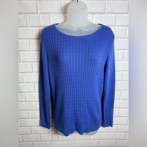 Talbots Royal Blue Cotton Blend Sweater/size S